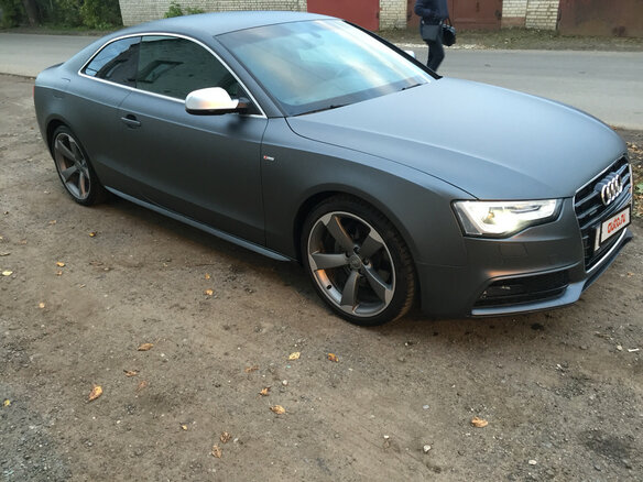 2014 Audi A5 I (8T) Рестайлинг, серый - вид 3