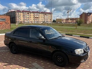 2007 Hyundai Accent ТагАЗ II, чёрный, 410000 рублей, вид 3