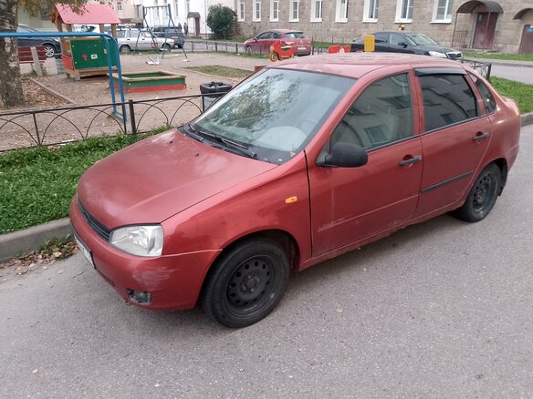2007 Lada (ВАЗ) Kalina I, красный, 115000 рублей - вид 3