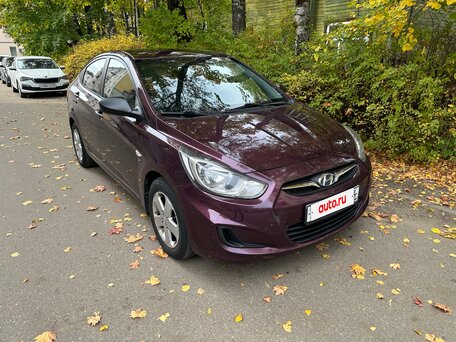 2011 Hyundai Solaris I, фиолетовый, 680000 рублей, вид 1