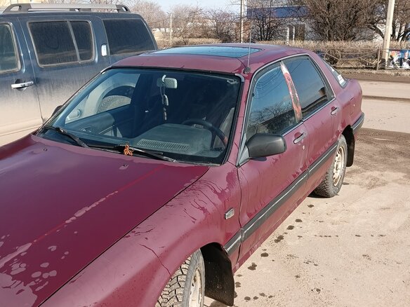 1991 Mitsubishi Galant VI, пурпурный, 110000 рублей