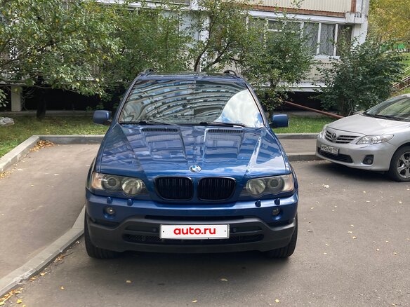 2003 BMW X5 3.0i I (E53), синий, 870000 рублей - вид 1
