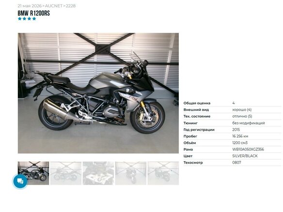 2015 BMW R 1200 RS, серый, 899000 рублей - вид 10