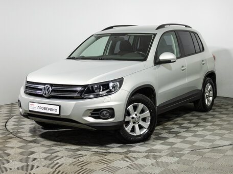 2013 Volkswagen Tiguan I Рестайлинг, серебристый, 1310989 рублей, вид 1