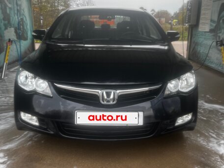 2007 Honda Civic VIII, чёрный, вид 2