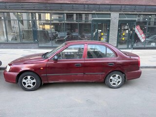 2003 Hyundai Accent ТагАЗ II, красный, 215000 рублей, вид 4