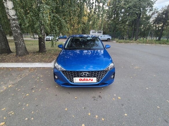 2021 Hyundai Solaris II Рестайлинг, синий, 1177777 рублей