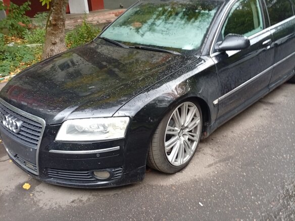 2005 Audi A8 II (D3) Рестайлинг, чёрный - вид 1