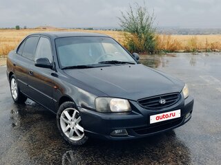 2009 Hyundai Accent ТагАЗ II, чёрный, 395000 рублей, вид 1