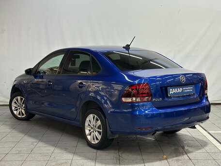 2019 Volkswagen Polo V Рестайлинг, синий, 1110000 рублей, вид 4