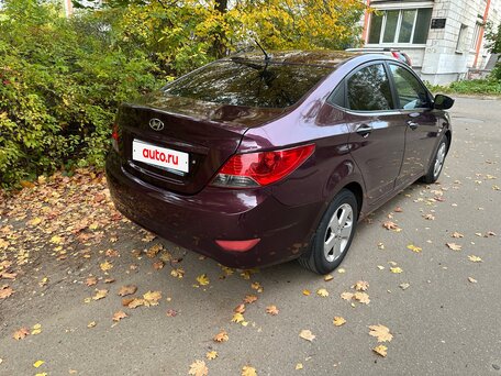 2011 Hyundai Solaris I, фиолетовый, 680000 рублей, вид 3