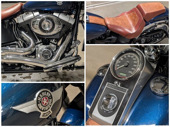 2012 Harley-Davidson Fat Boy, синий, 1280000 рублей - вид 16