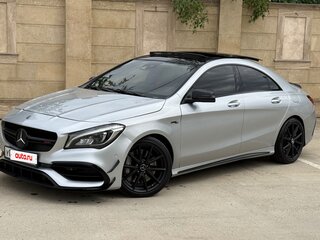 2017 Mercedes-Benz CLA AMG 45 AMG I (C117, X117) Рестайлинг, серебристый, 2500000 рублей, вид 2