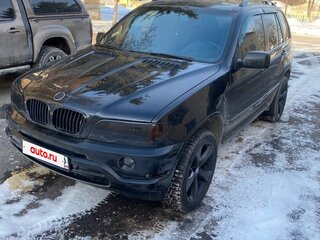 2000 BMW X5 3.0i I (E53), чёрный, 1150000 рублей, вид 1