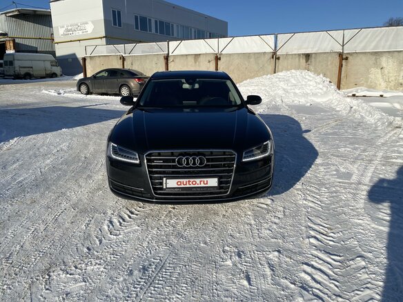 2015 Audi A8 Long III (D4) Рестайлинг, чёрный - вид 2