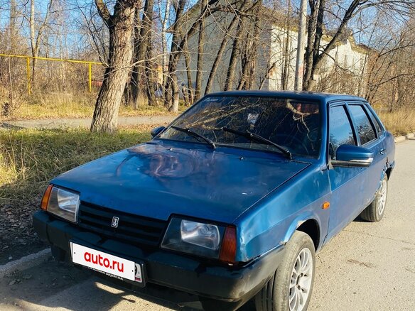 1996 Lada (ВАЗ) 21099, синий, 70000 рублей