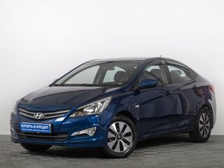 2015 Hyundai Solaris I Рестайлинг, синий, 1069000 рублей, вид 2