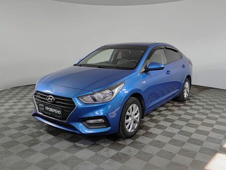 2018 Hyundai Solaris II, синий, 1160000 рублей, вид 1