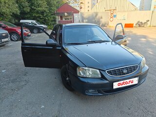 2008 Hyundai Accent ТагАЗ II, чёрный, 335000 рублей, вид 2