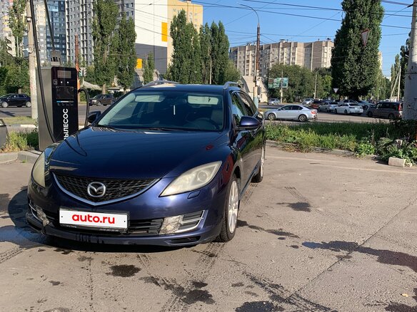 2008 Mazda 6 II (GH), синий, 750000 рублей