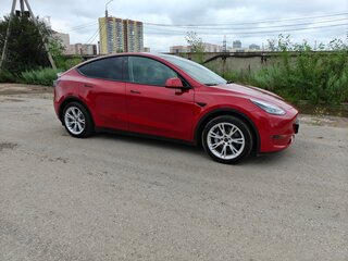 2021 Tesla Model Y Long Range I, красный, 3700000 рублей, вид 4
