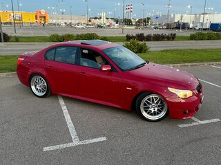 2008 BMW 5 серии 525i V (E60/E61) Рестайлинг, красный, 1450000 рублей, вид 5
