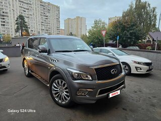 2017 Infiniti QX80 I Рестайлинг, серый, 3100000 рублей, вид 3