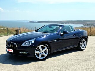 2015 Mercedes-Benz SLK-Класс 200 III (R172), синий, 3500000 рублей, вид 3
