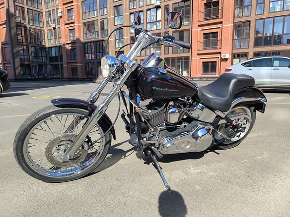 2001 Harley-Davidson Softail Deuce, чёрный, 750000 рублей - вид 4