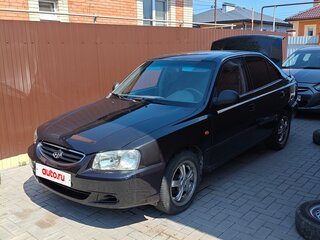 2006 Hyundai Accent ТагАЗ II, чёрный, 350000 рублей, вид 1