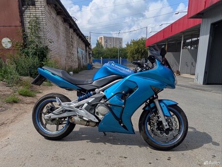 2007 Kawasaki ER-6F (Ninja 650R), синий, 250000 рублей, вид 3