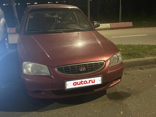 2006 Hyundai Accent ТагАЗ II, красный, 320000 рублей, вид 2