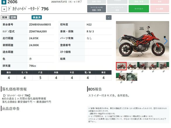 2009 Ducati Hypermotard, красный, 499000 рублей - вид 10