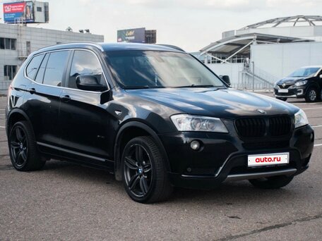 2010 BMW X3 28i xDrive II (F25), чёрный, 1290000 рублей, вид 3
