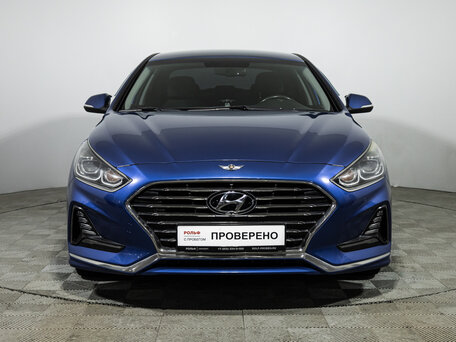 2017 Hyundai Sonata VII (LF) Рестайлинг, голубой, 1850000 рублей, вид 2