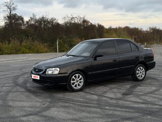 2004 Hyundai Accent ТагАЗ II, чёрный, 259000 рублей, вид 3