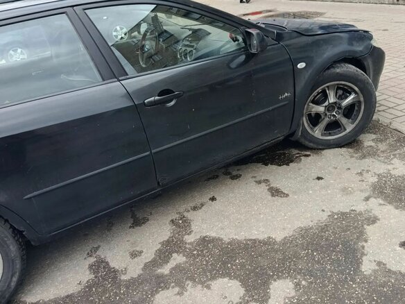 2004 Mazda 6 I (GG), чёрный, 350000 рублей