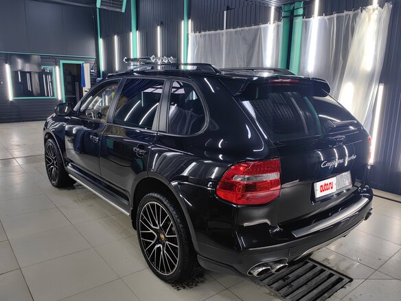 2007 Porsche Cayenne Turbo I Рестайлинг (957), чёрный, 1750000 рублей - вид 6