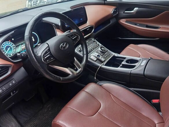2021 Hyundai Santa Fe IV Рестайлинг, чёрный, 3200000 рублей - вид 7