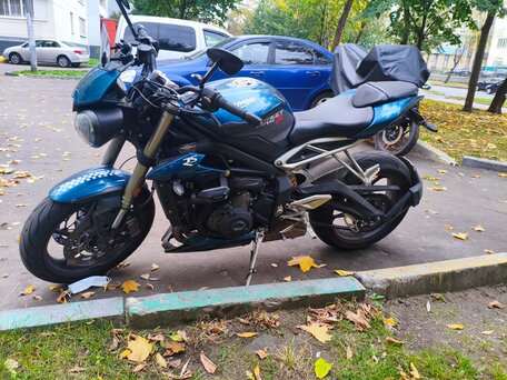 2017 Triumph Street Triple, синий, 750000 рублей, вид 3