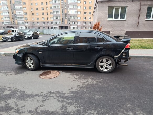 2007 Mitsubishi Lancer X, чёрный - вид 5