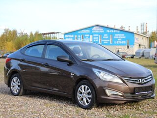 2014 Hyundai Solaris I Рестайлинг, коричневый, 949000 рублей, вид 3