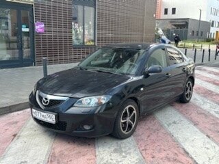 2007 Mazda 3 I (BK) Рестайлинг, чёрный, 365000 рублей, вид 1