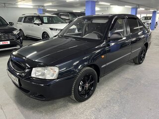 2008 Hyundai Accent ТагАЗ II, чёрный, 395000 рублей, вид 1