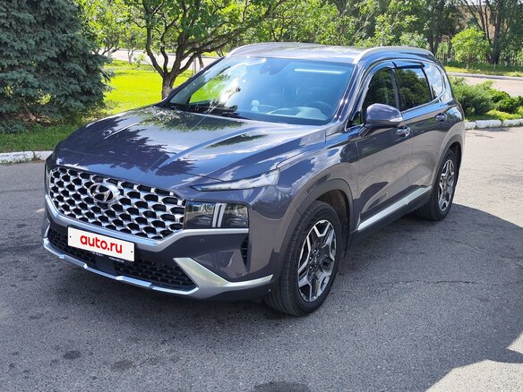 2022 Hyundai Santa Fe IV Рестайлинг, синий - вид 2