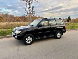2003 Toyota Land Cruiser Cygnus 100 Series Рестайлинг 1, чёрный, 1250000 рублей, вид 2