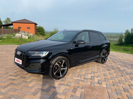 2022 Audi Q7 45 TDI II (4M) Рестайлинг, чёрный, 9150000 рублей, вид 1
