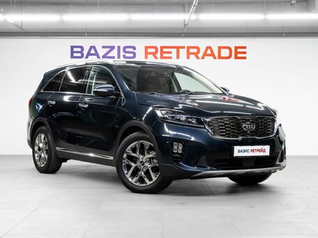 2019 Kia Sorento III Prime Рестайлинг, синий, 3529000 рублей, вид 3