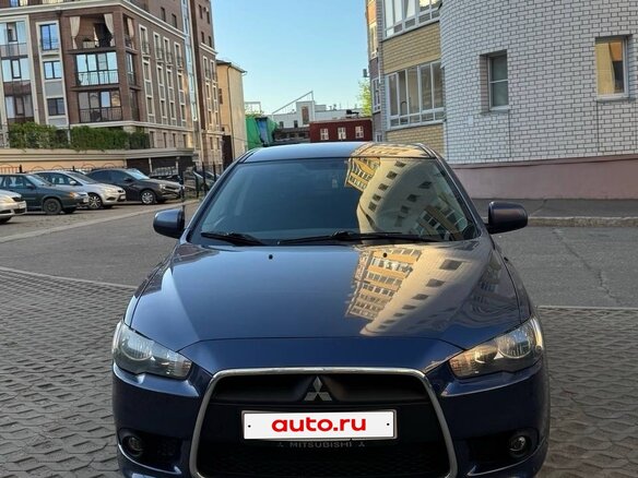 2011 Mitsubishi Lancer X Рестайлинг, синий, 630000 рублей - вид 2