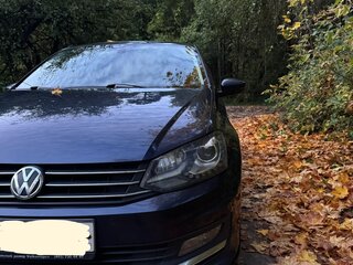 2016 Volkswagen Polo V Рестайлинг, синий, 1250000 рублей, вид 3